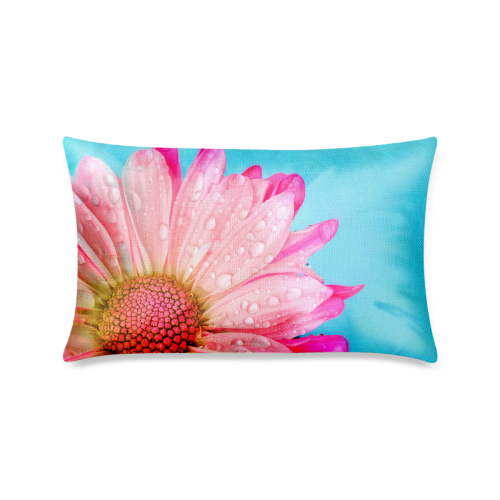 Flower Custom Zippered Pillow Case 16"x24"(One Side Printing)