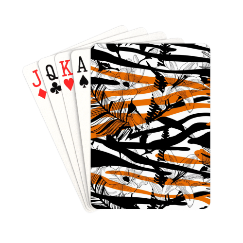 Floral Tiger Print Playing Cards 2.5"x3.5"