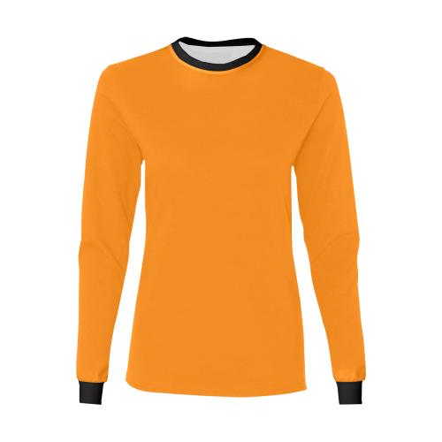 color UT orange Women's All Over Print Long Sleeve T-shirt (Model T51)