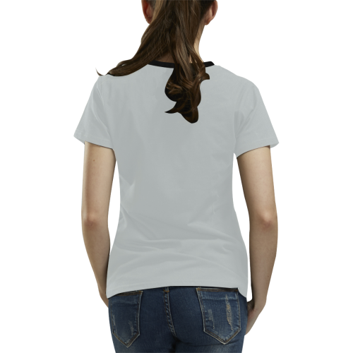 Hundred Dollar Bills - Money Sign Black Trim All Over Print T-shirt for Women/Large Size (USA Size) (Model T40)