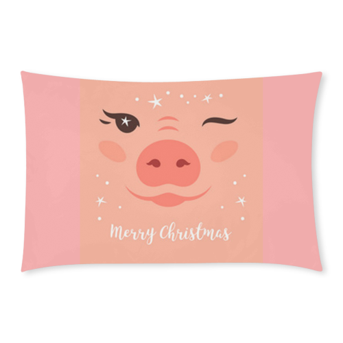 Merry Christmas Pig Face 3-Piece Bedding Set