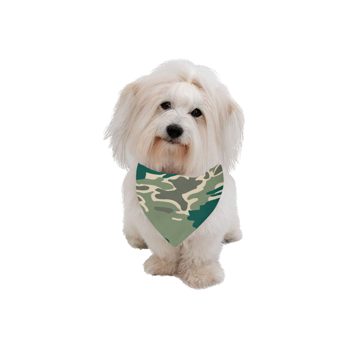 Woodland Camo Green Pet Dog Bandana/Large Size