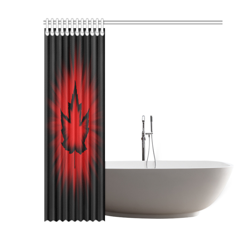 Cool Canada Black Shower Curtain 60"x72"