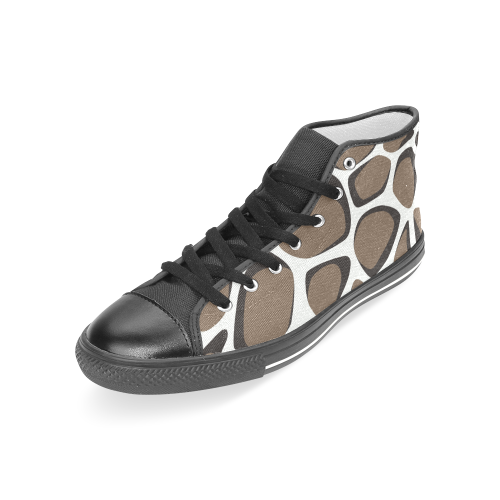 Giraffe Women's Classic High Top Canvas Shoes (Model 017)