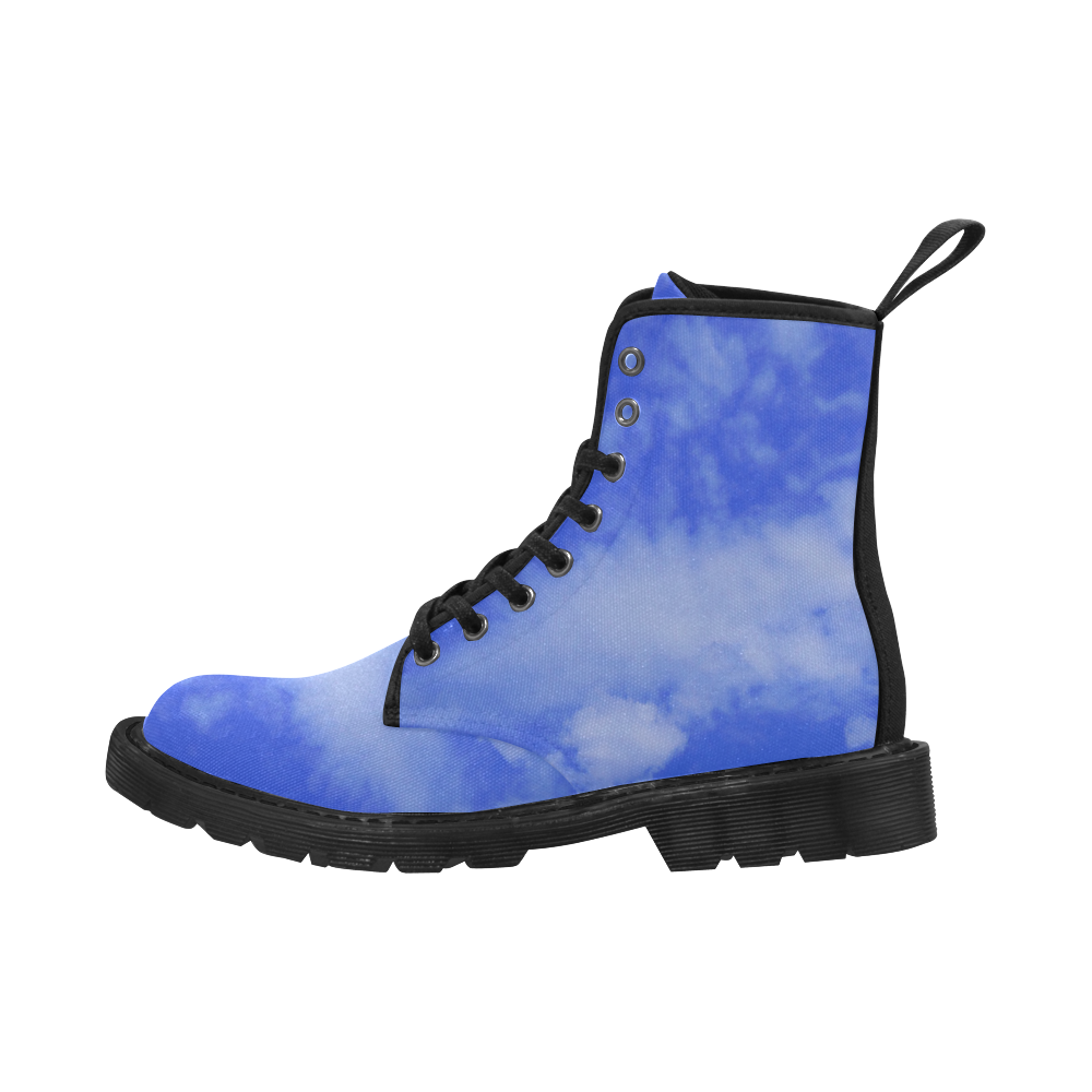 Blue Clouds Martin Boots for Men (Black) (Model 1203H)