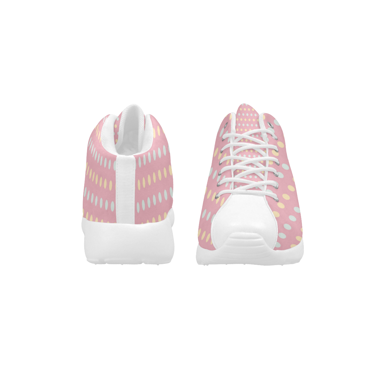 Colorful Dots On Pink Women's Basketball Training Shoes (Model 47502)