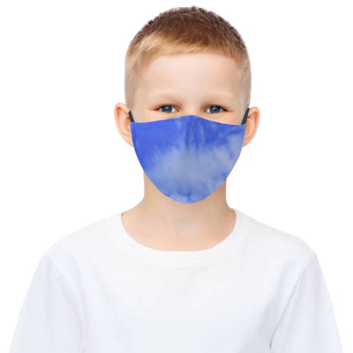Blue Clouds 3D Mouth Mask with Drawstring (Pack of 10) (Model M04)