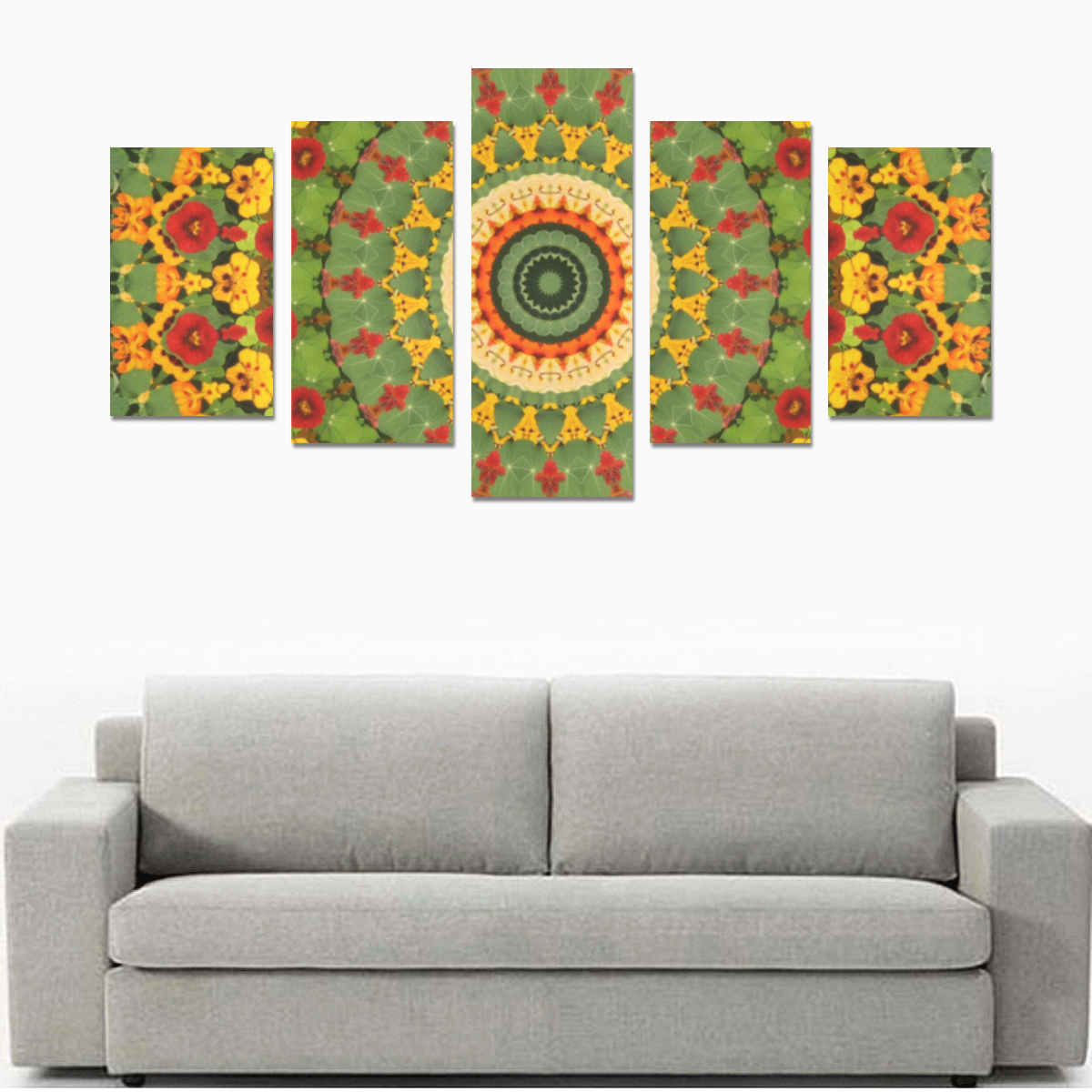 Garden Mandala Canvas Print Sets C (No Frame)