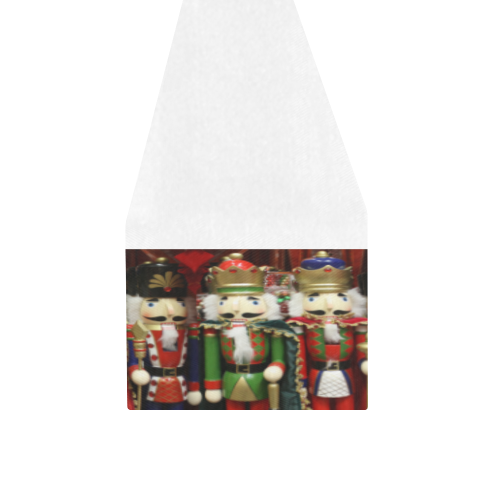 Christmas Nut Cracker Soldiers on White Table Runner 14x72 inch