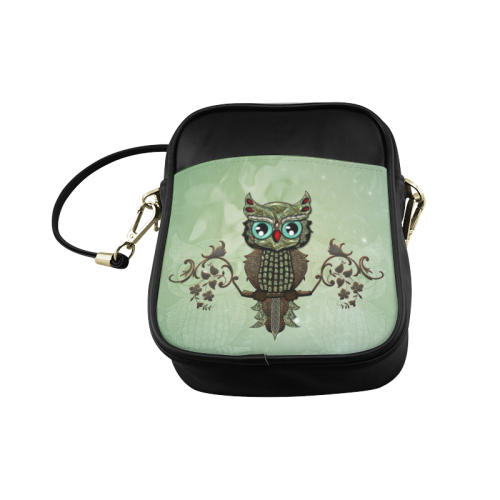 Wonderful owl, diamonds Sling Bag (Model 1627)