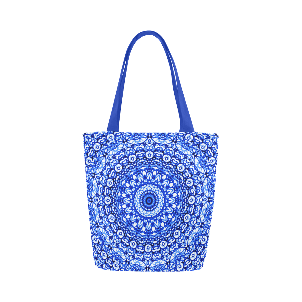 Blue Mandala Mehndi Style G403 Canvas Tote Bag (Model 1657)