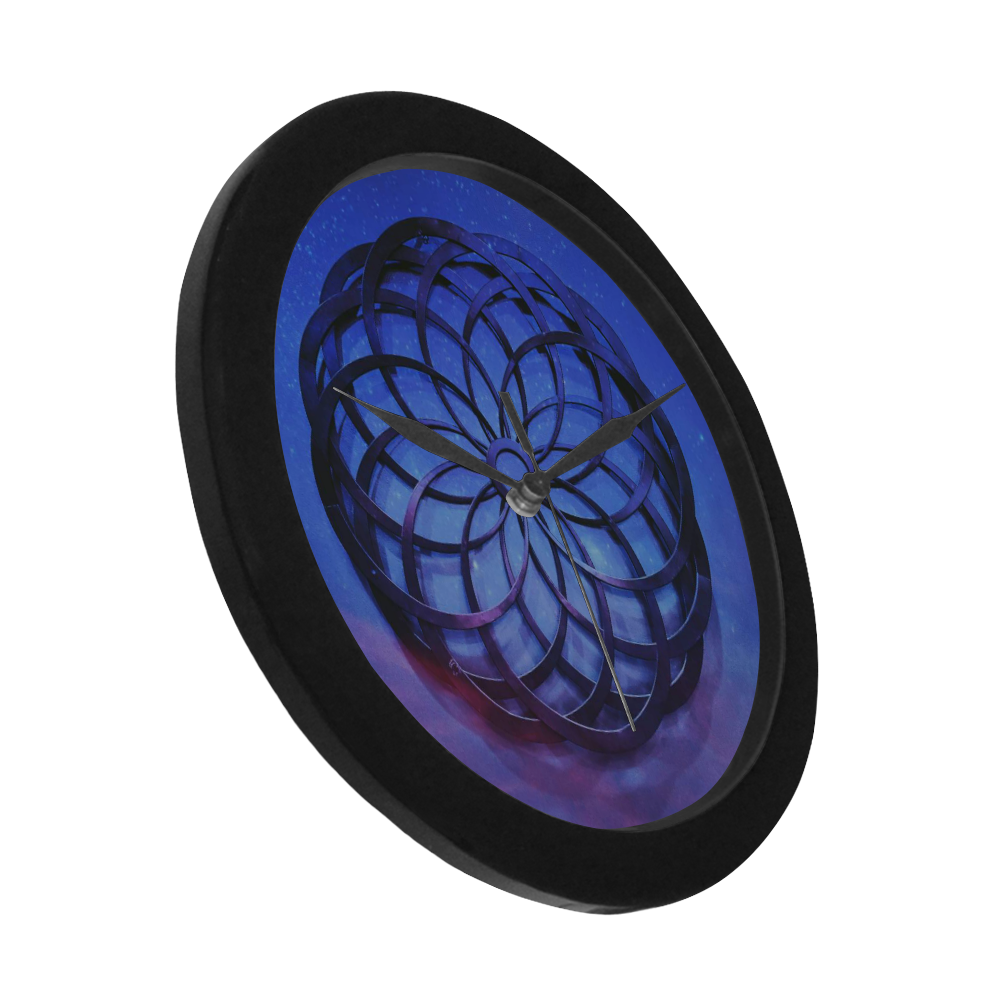 Mystical Orb Blue Purple Circular Plastic Wall clock