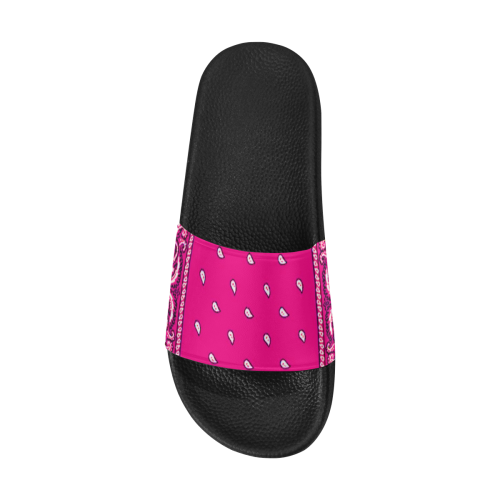KERCHIEF PATTERN PINK Men's Slide Sandals (Model 057)