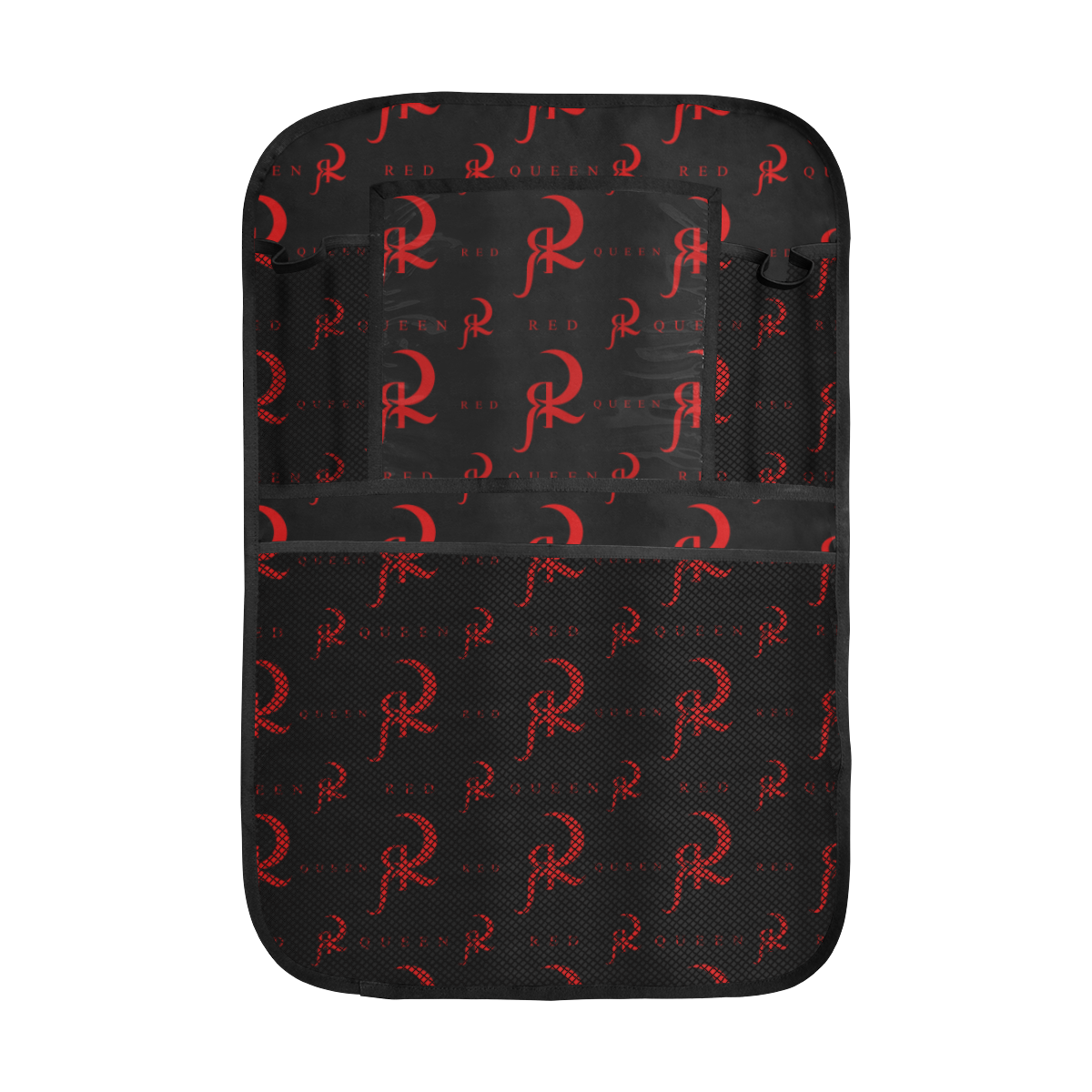 RED QUEEN RED & BLACK PATTERN ALL OVER Car Seat Back Organizer (2-Pack)