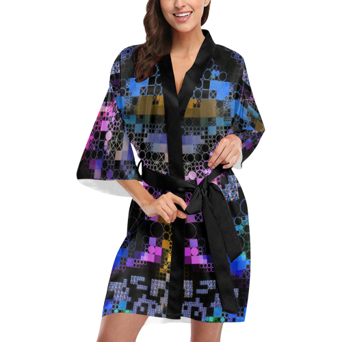 funny mix of shapes 1B by JamColors Kimono Robe