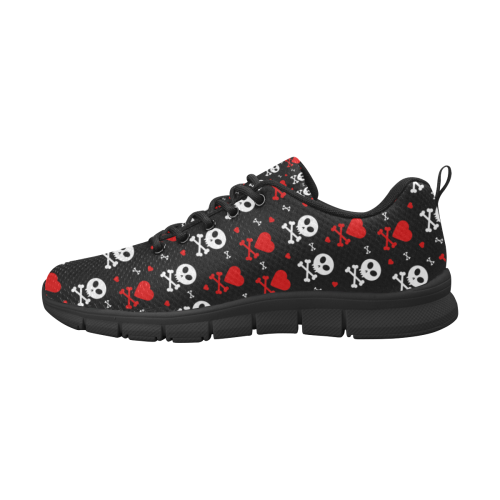 Skull Hearts Women's Breathable Running Shoes/Large (Model 055)