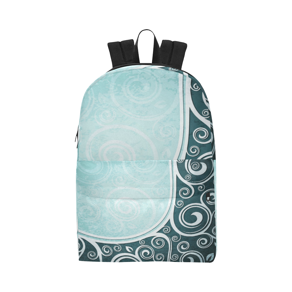 Abstract-Vintage-Floral-Blue Unisex Classic Backpack (Model 1673)