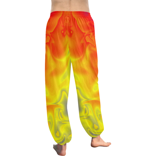 Burning Flames Women's All Over Print Harem Pants (Model L18)