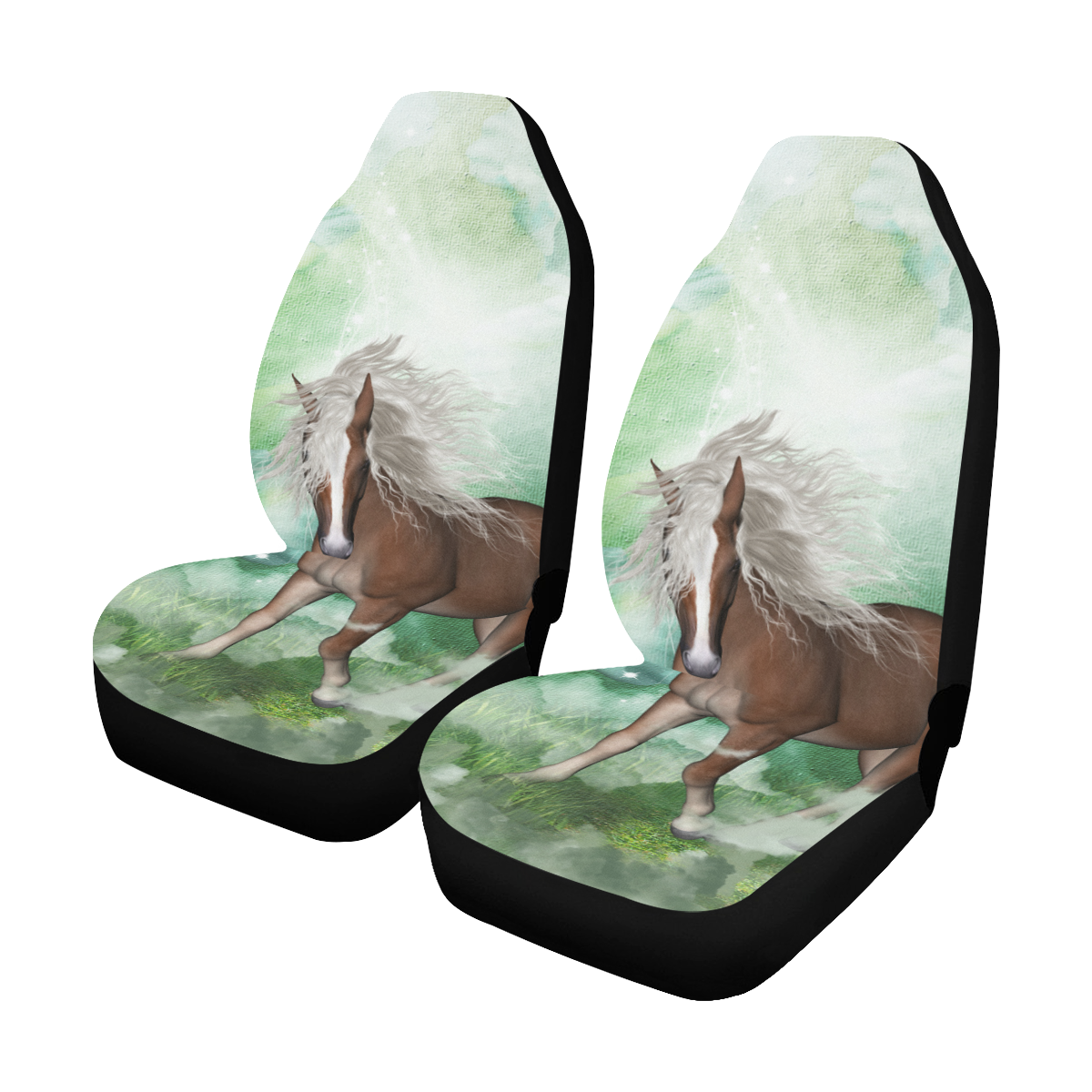 Horse in a fantasy world Car Seat Covers (Set of 2)