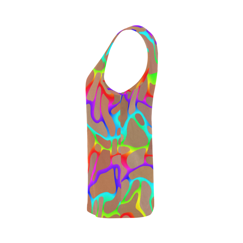 Colorful wavy shapes All Over Print Tank Top for Women (Model T43)