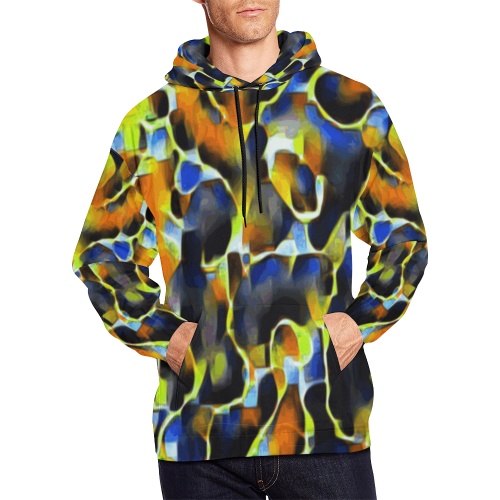 Calvary - colorful multicolor circle line abstract pattern All Over Print Hoodie for Men (USA Size) (Model H13)