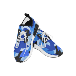 Camouflage Abstract Blue and Black Men’s Draco Running Shoes (Model 025)