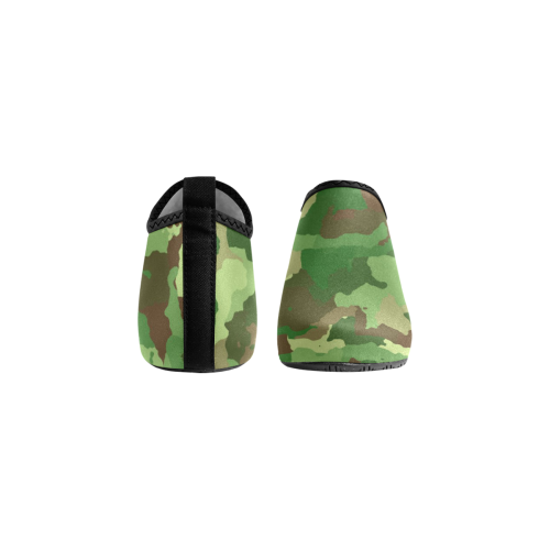camouflage green Kids' Slip-On Water Shoes (Model 056)