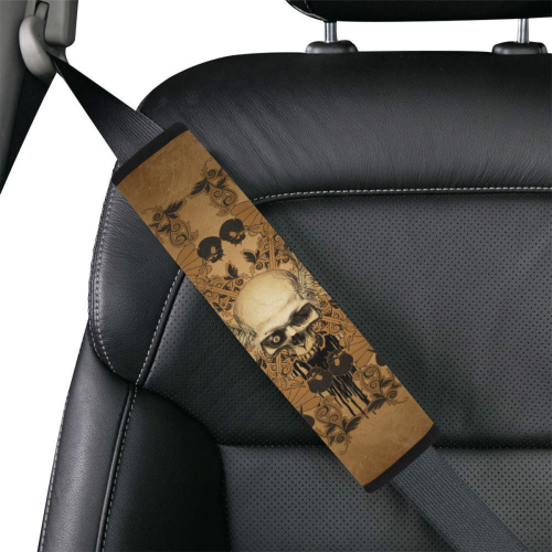 Skull with skull mandala on the background Car Seat Belt Cover 7''x12.6''