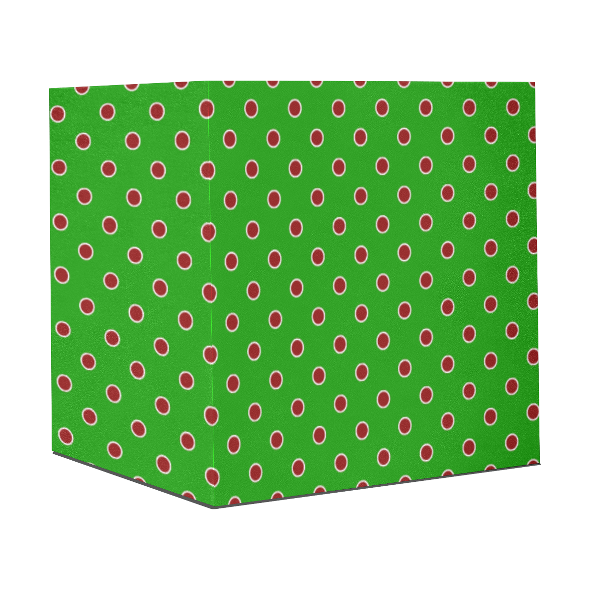 Red Polka Dots on Green Gift Wrapping Paper 58"x 23" (3 Rolls)