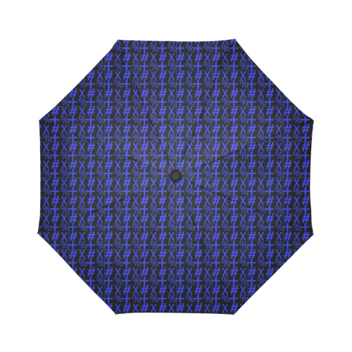 NUMBERS Collection Symbols Royal/Black Auto-Foldable Umbrella (Model U04)