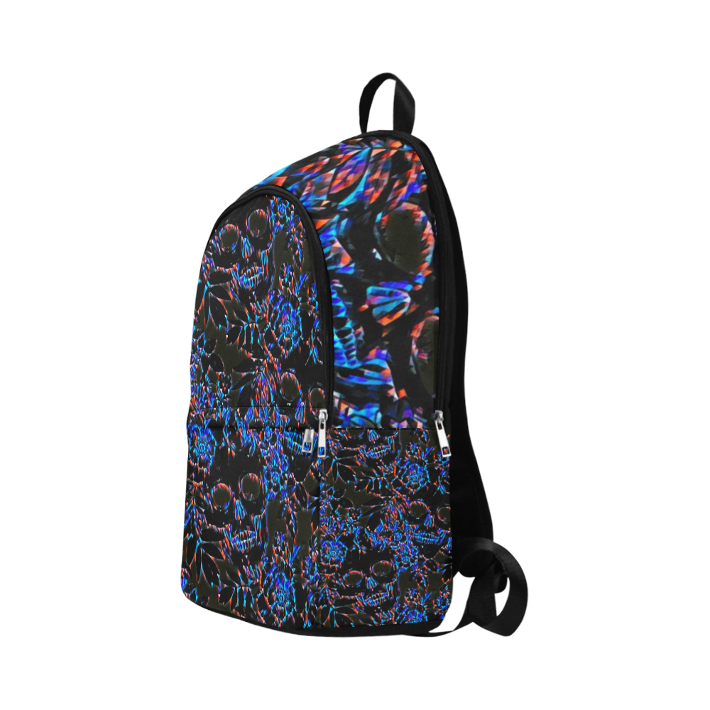Woke Skulls Festival Rave Ninja Fabric Backpack for Adult (Model 1659)