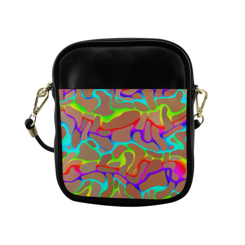 Colorful wavy shapes Sling Bag (Model 1627)