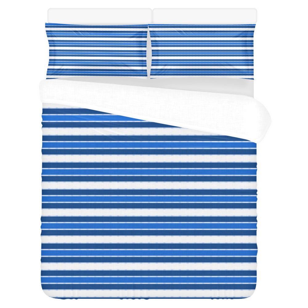 Blue Nautical Stripe RiverRun 3-Piece Bedding Set
