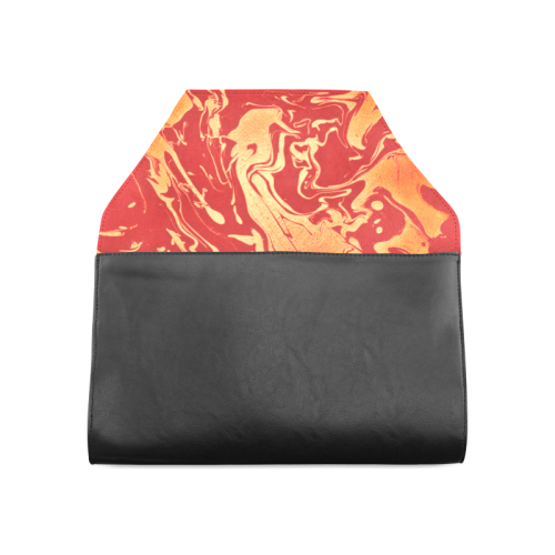 Fire - red orange gold abstract swirls diy personalize Clutch Bag (Model 1630)