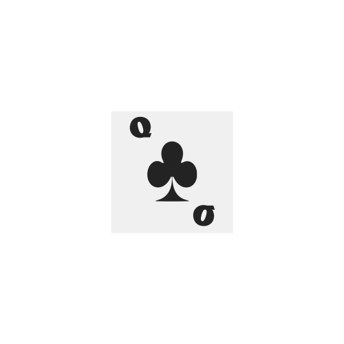Playing Card Queen of Clubs Personalized Temporary Tattoo (15 Pieces)