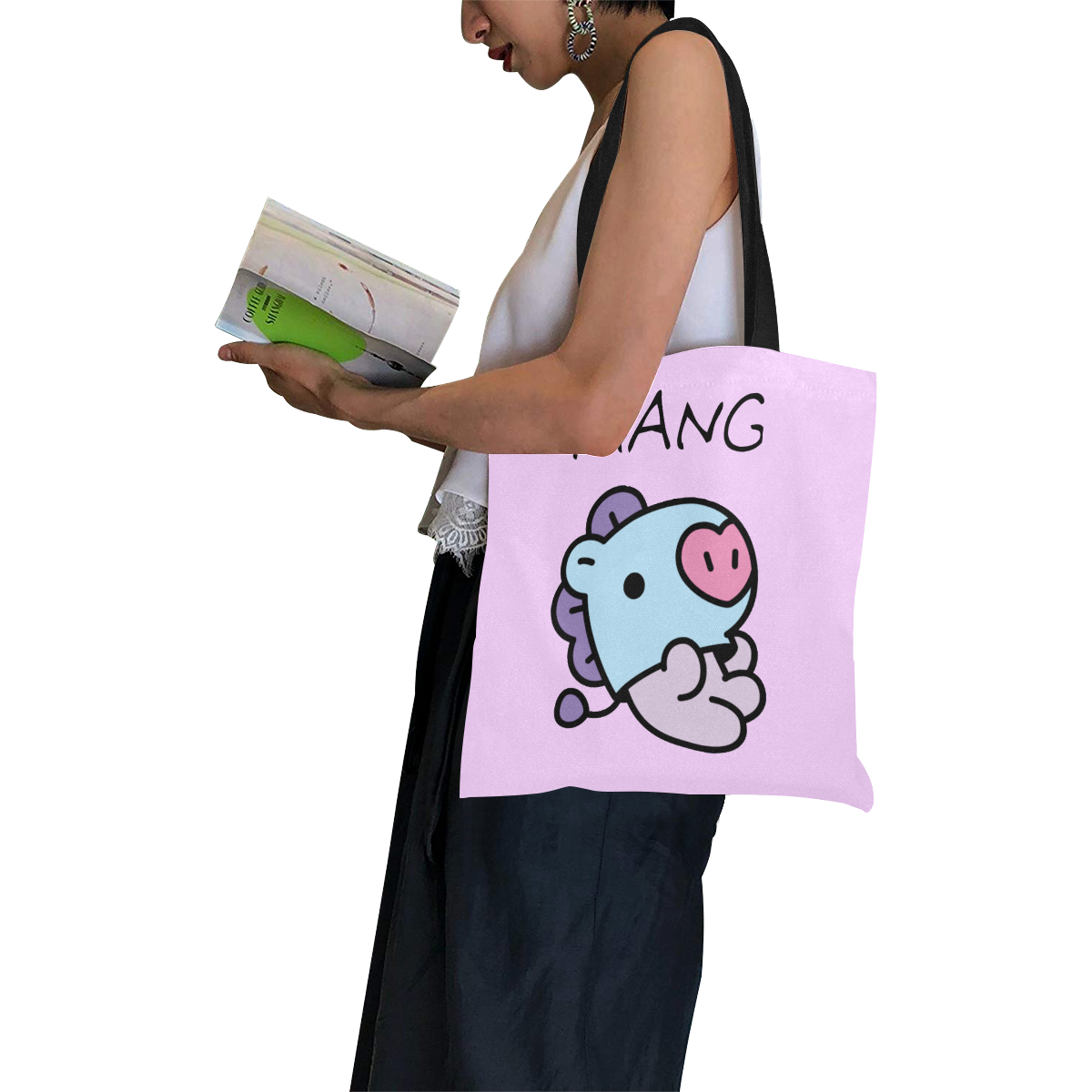 Mang All Over Print Canvas Tote Bag/Small (Model 1697)