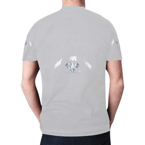 MEN GREY TEE New All Over Print T-shirt for Men (Model T45)