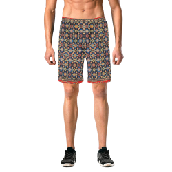 Azerbaijan Pattern 4 Men's All Over Print Elastic Beach Shorts (Model L20)