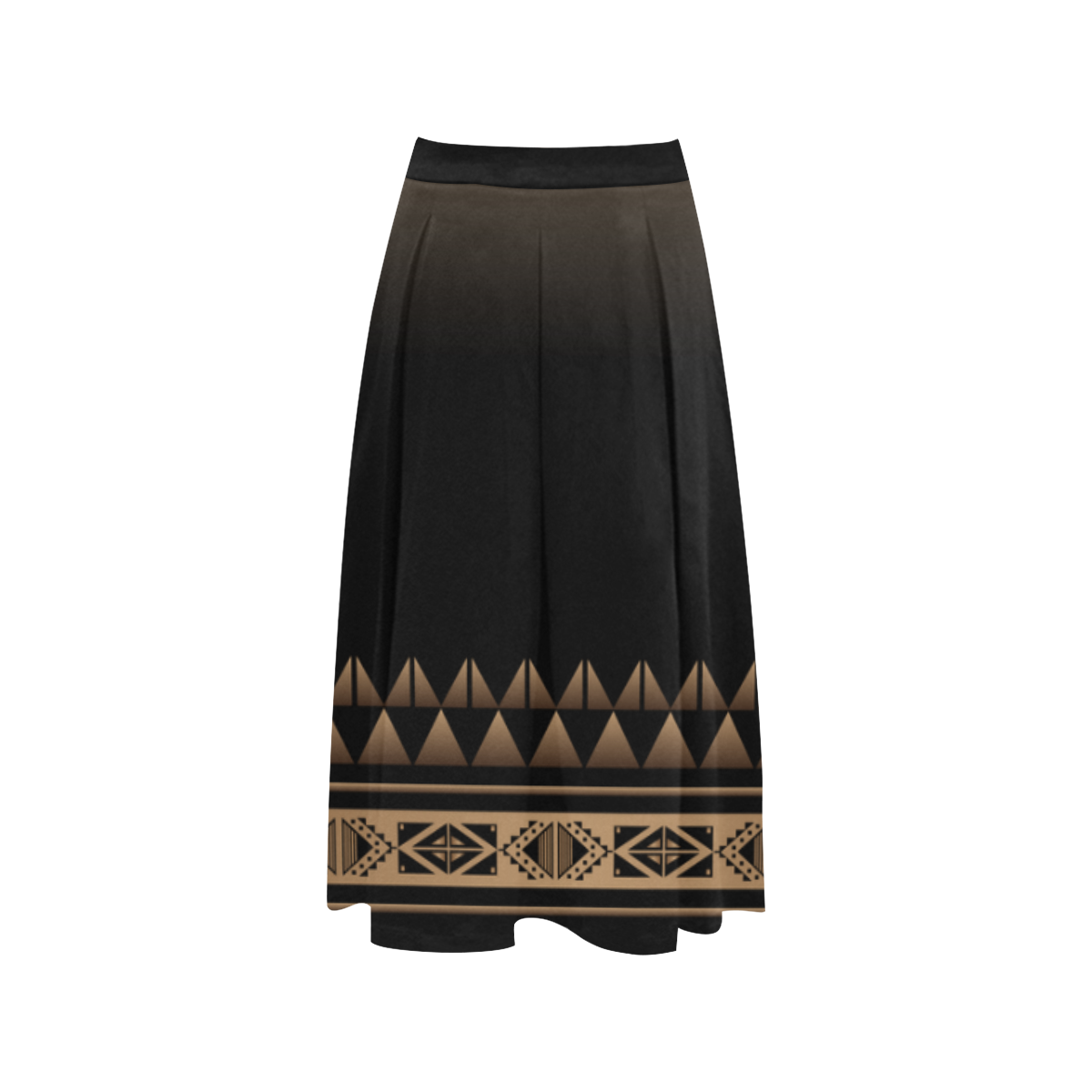 Honor and Strenght Brown Black Aoede Crepe Skirt (Model D16)