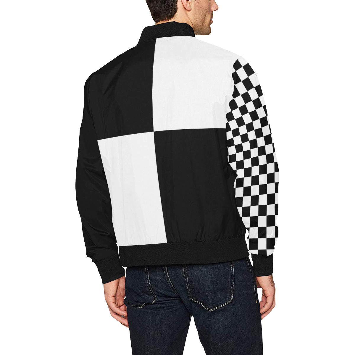 Mixed Up Mod Black and White by ArtformDesigns All Over Print Bomber Jacket for Men (Model H31)