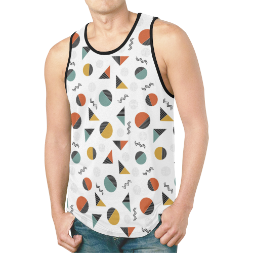 Geo Cutting Shapes New All Over Print Tank Top for Men (Model T46)