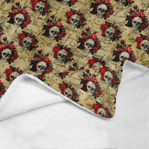 Gothic Poison Skulls Ultra-Soft Micro Fleece Blanket 40"x50"