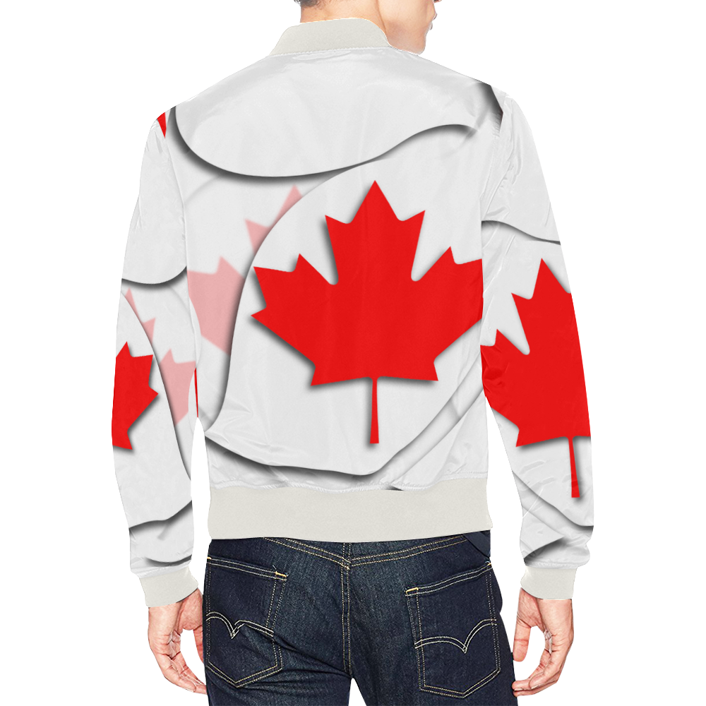 Flag of Canada All Over Print Bomber Jacket for Men (Model H19)