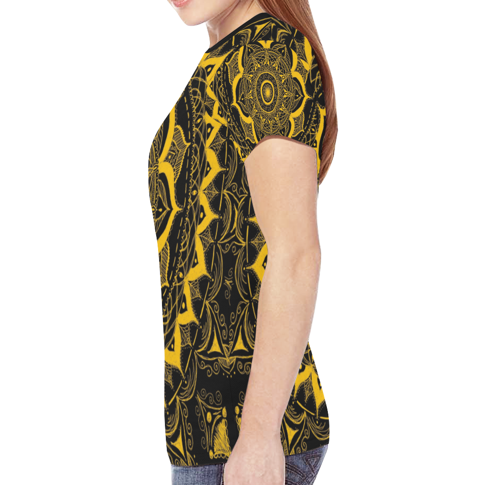 MANDALA SUNSHINE New All Over Print T-shirt for Women (Model T45)