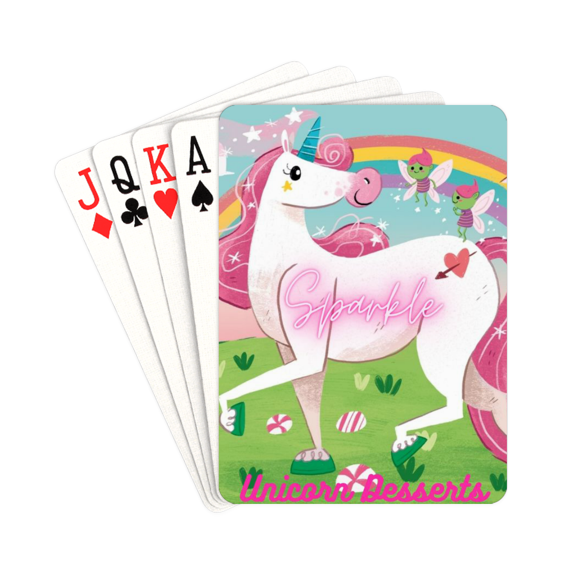 Unicorn Desserts Playing Cards 2.5"x3.5"