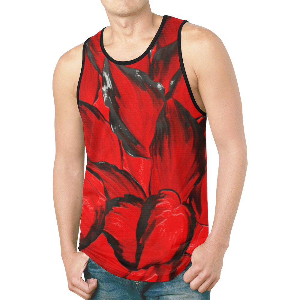 leafs_abstract TRY2 06 New All Over Print Tank Top for Men (Model T46)