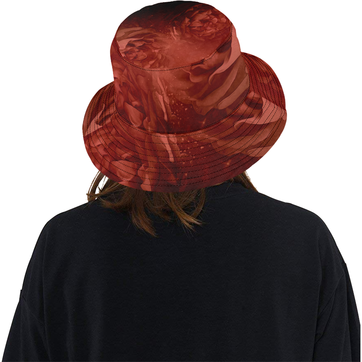 Wonderful red flowers All Over Print Bucket Hat