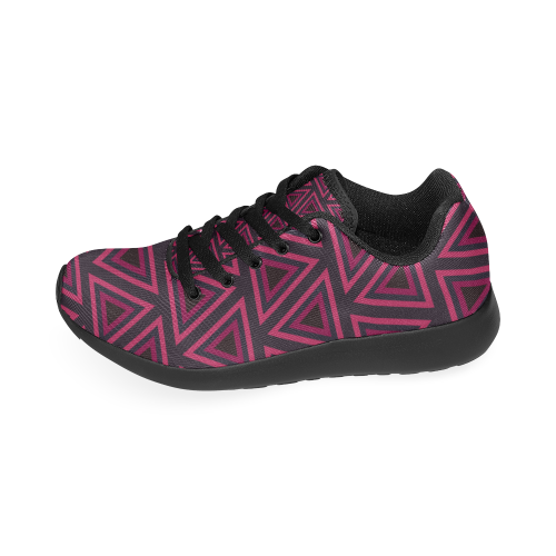 Tribal Ethnic Triangles Kid's Running Shoes (Model 020)