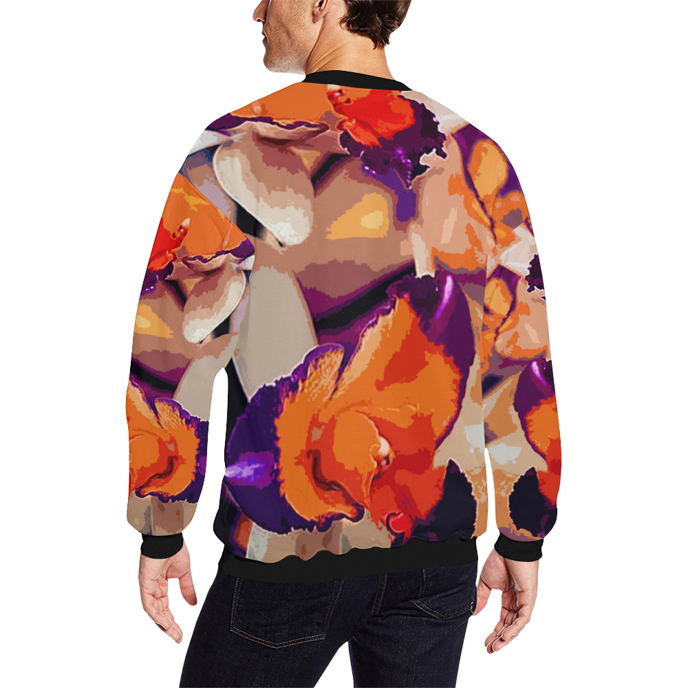 hyper real 1c2 All Over Print Crewneck Sweatshirt for Men (Model H18)