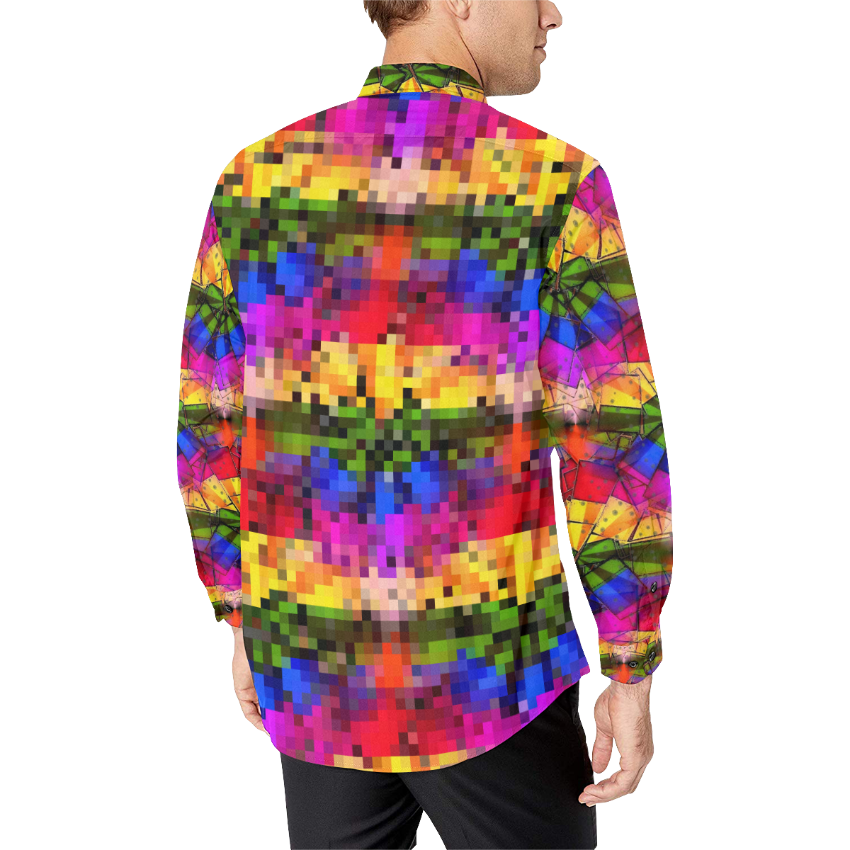 Rainbow Power by Artdream Men's All Over Print Casual Dress Shirt (Model T61)